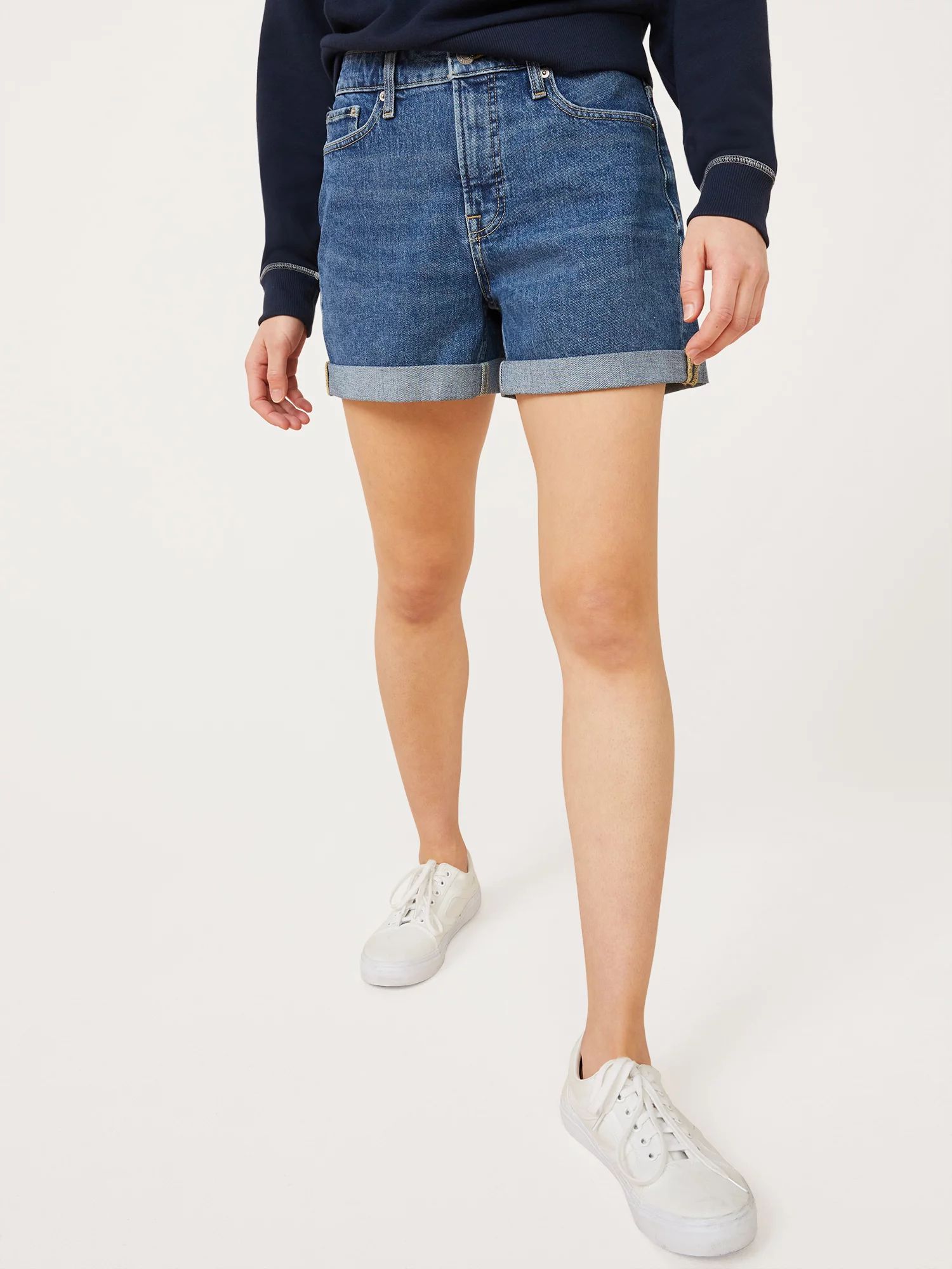 Free Assembly Women’s Rolled Cuff Jean Shorts | Walmart (US)