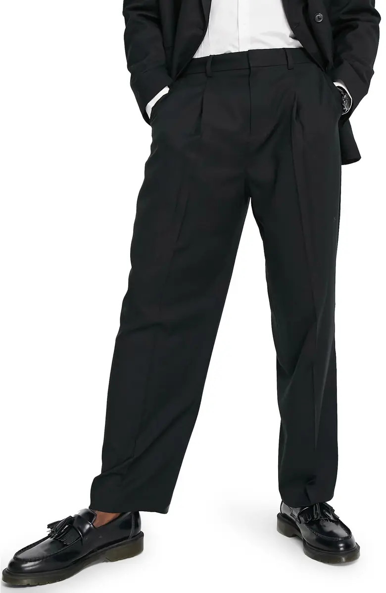 Topman Pleated Wide Leg Suit Trousers | Nordstrom | Nordstrom