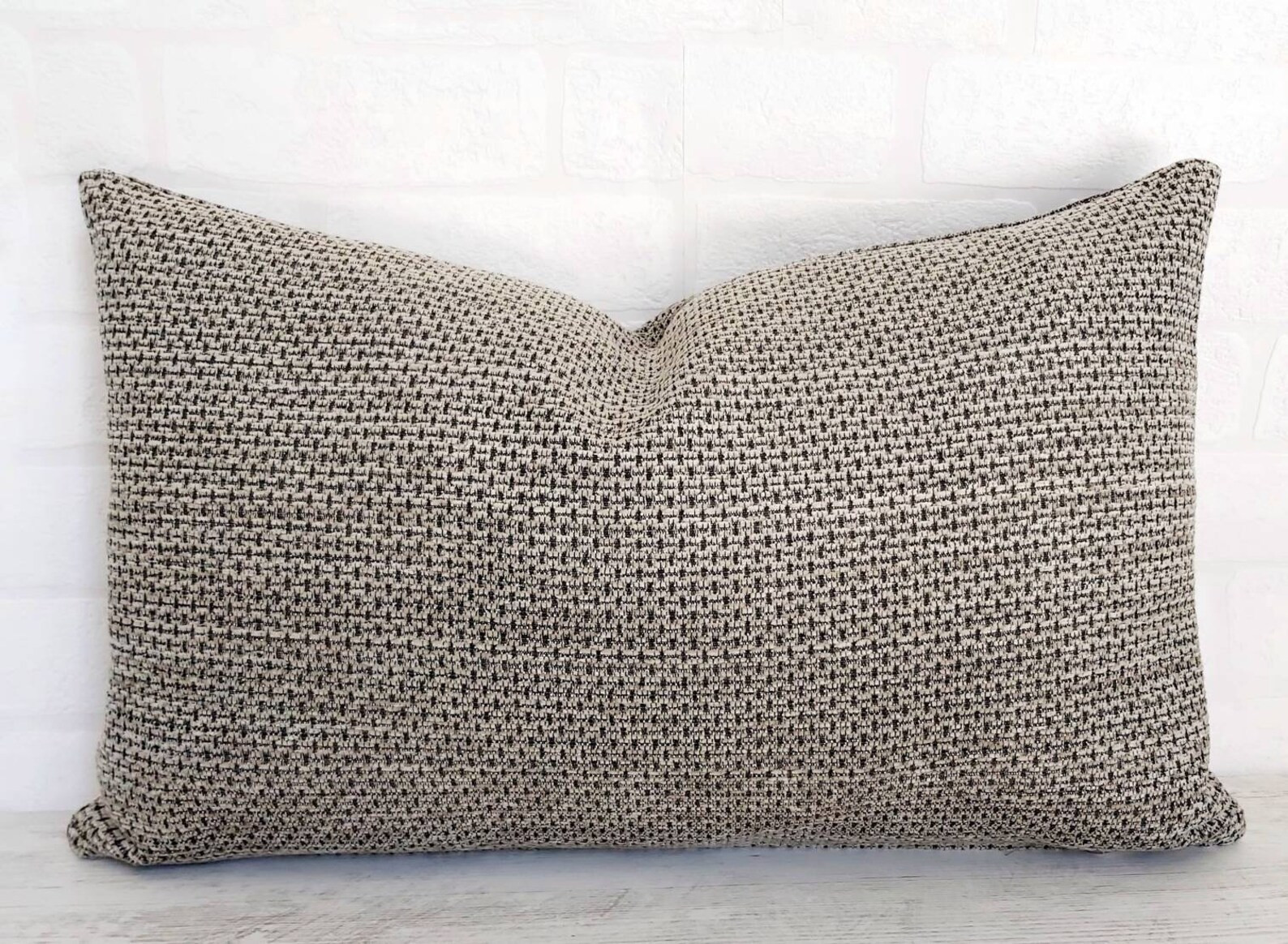 Gray Textured Lumbar Pillow Modern Boho Lumbar Modern Farmhouse Lumbar Gray Abstract Oblong Gray ... | Etsy (US)