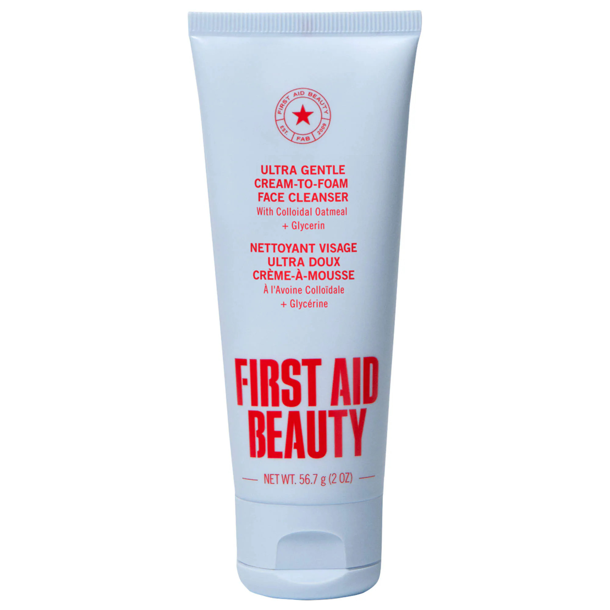 First Aid Beauty Ultra Gentle Pure Skin Cream-to-Foam Face Cleanser with Colloidal Oatmeal + Glycerin 2 oz/56.7 mL | Sephora (CA)