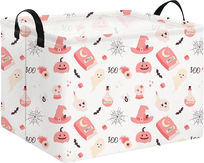 Rectangular Storage Basket Empty, Storage Bin with Handles, Room Decor, Gift Basket, Book Box(Pin... | Amazon (US)