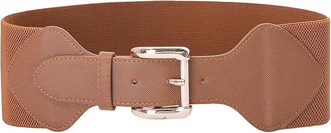 GRACE KARIN Women Elastic Stretchy Vintage Wide Waist Cinch Belt with Buckle | Amazon (US)