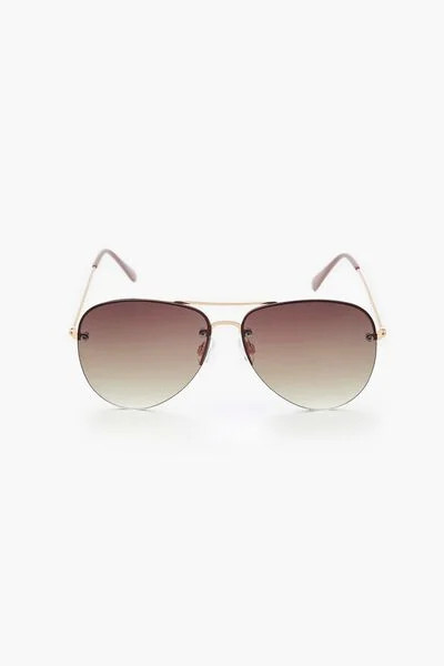 Metal Gradient Aviator Sunglasses | Forever 21