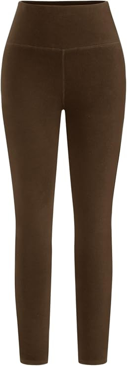 CIDER Women's Thermal Cropped Leggings Middle Waist Yoga Pants Slimming Activewear Casual Going O... | Amazon (US)