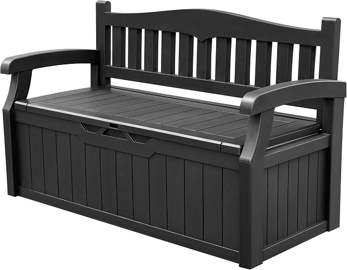 Amazon.com: Devoko 80 Gallon Storage Bench Deck Box Lockable for Patio Furniture, Garden Decor an... | Amazon (US)
