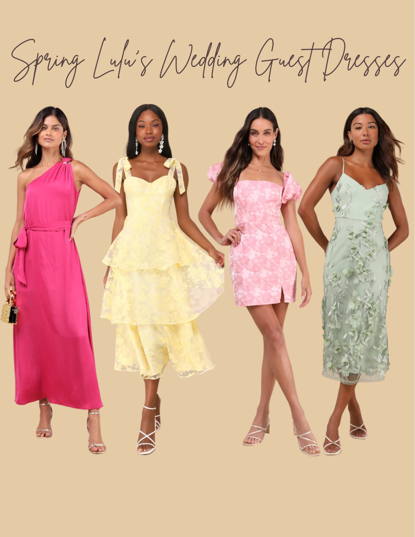 Spring wedding guest options from Lulu’s!! Each dress comes in multiple colors! I wear a size XS/S💕🦋💐

#LTKStyleTip #LTKSeasonal #LTKWedding