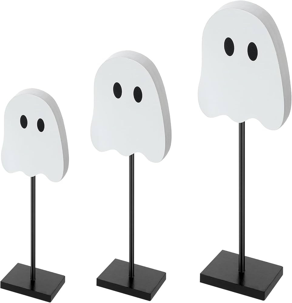 3 Pcs Halloween Standing Table Decor Wood Tiered Tray Table Decorations Ghost Table Centerpiece T... | Amazon (US)