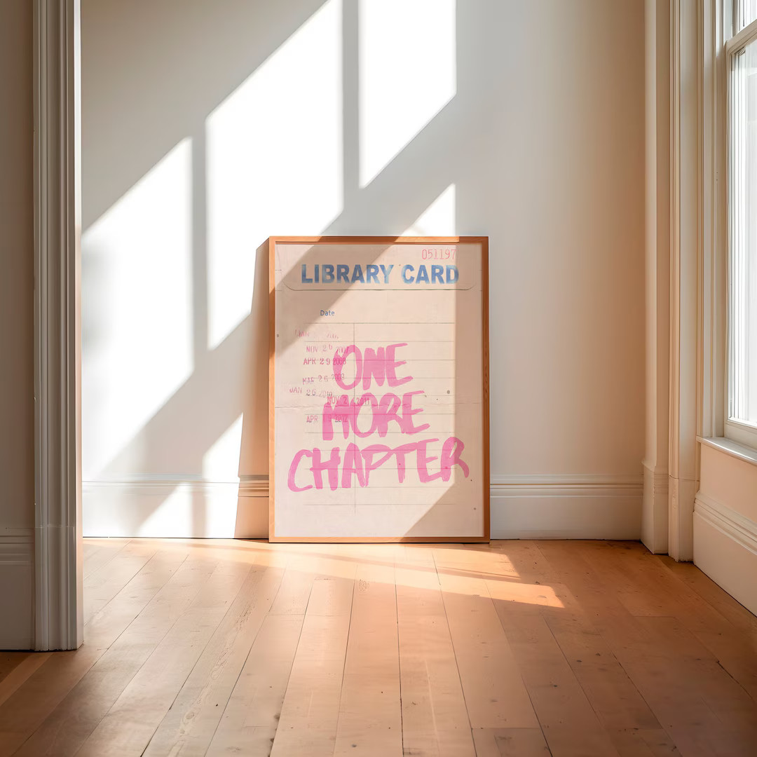 One More Chapter, DIGITAL DOWNLOAD , Wall Print, Bookish Poster, Gift Idea, Reader Poster, Book P... | Etsy (US)