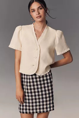 Reformation Bess Linen Top | Anthropologie (US)