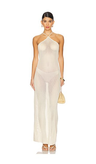 Knit Maxi Dress in Ecru | Revolve Clothing (Global)
