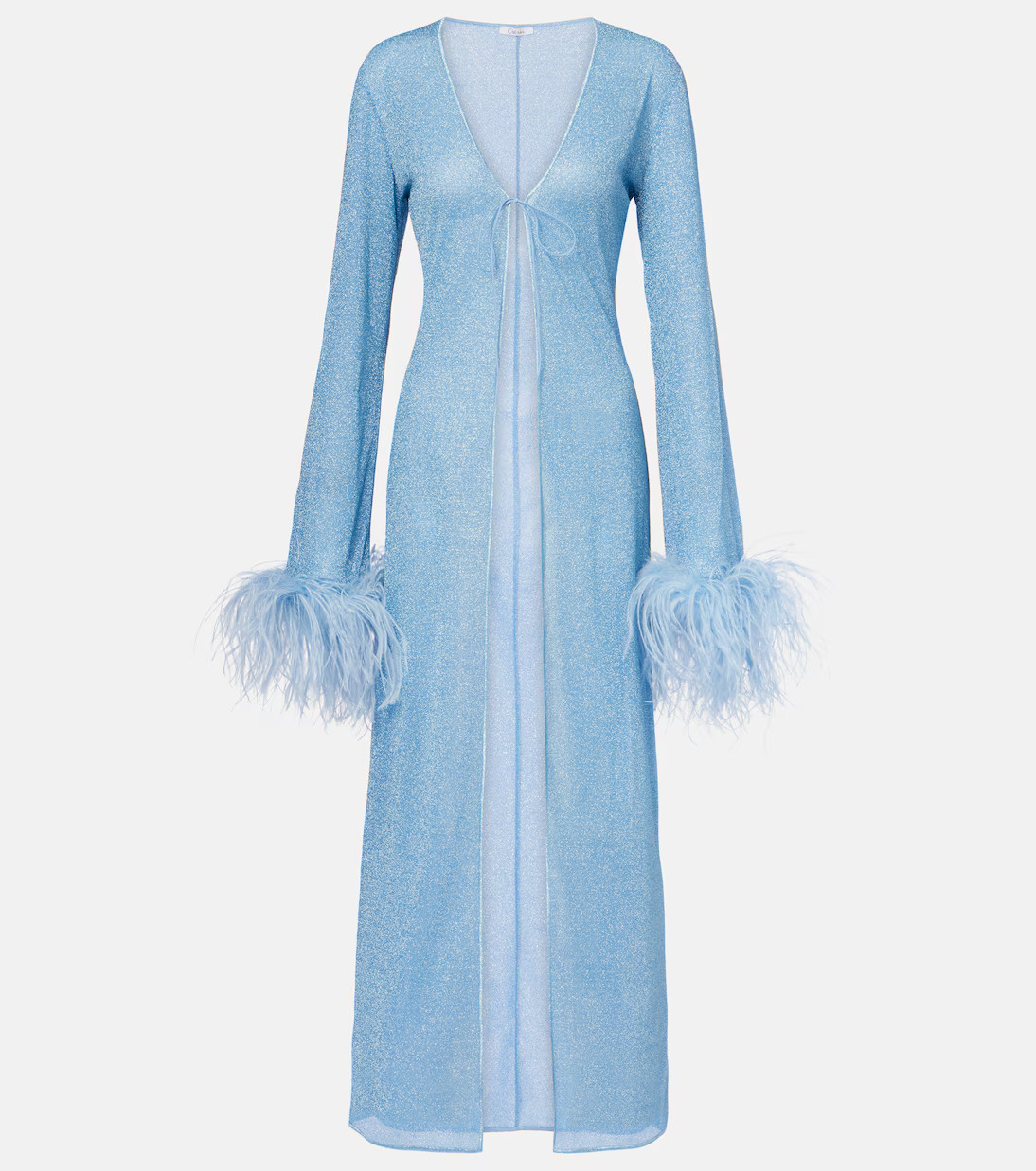 Lumière Plumage feather-trimmed robe | Mytheresa (US/CA)