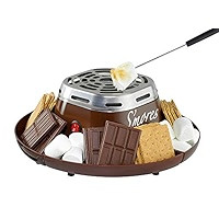 Indoor Electric Stainless Steel S'Mores Maker with 4 Compartment Trays for Graham Crackers, Choco... | Amazon (US)