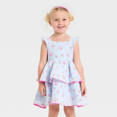 Toddler Girls' Mad Engine Floral Dress - Light Blue 18M | Target