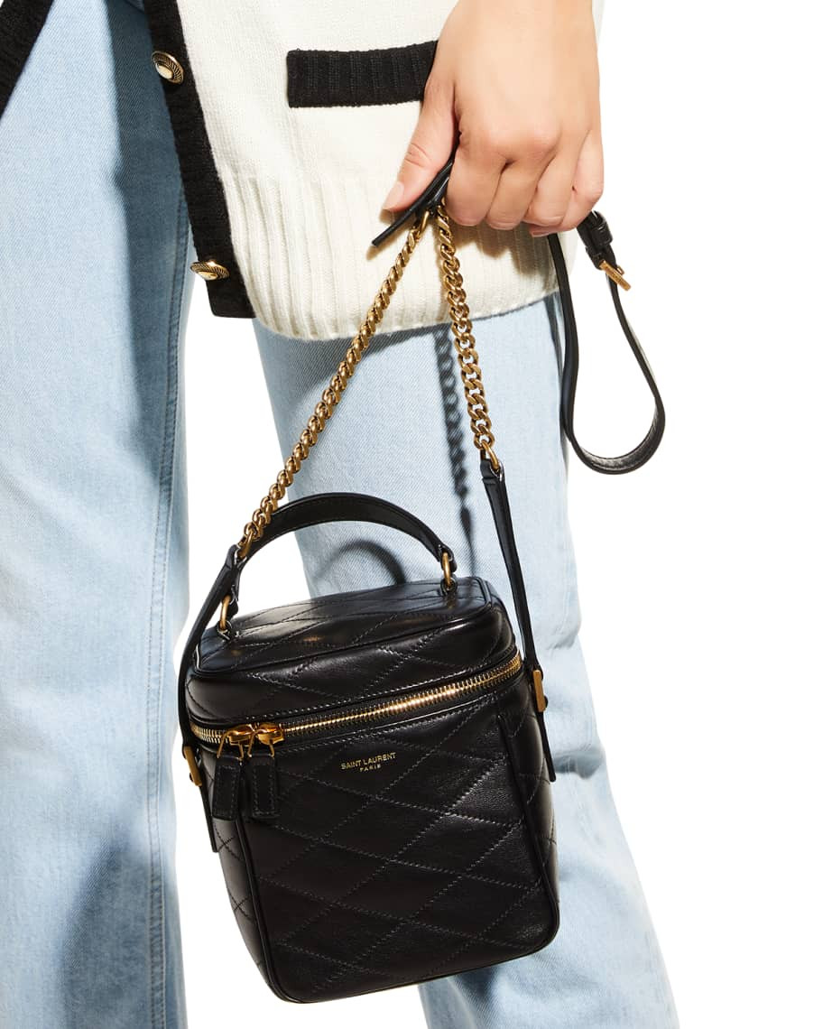 Vanity Quilted Box Top-Handle Bag | Neiman Marcus