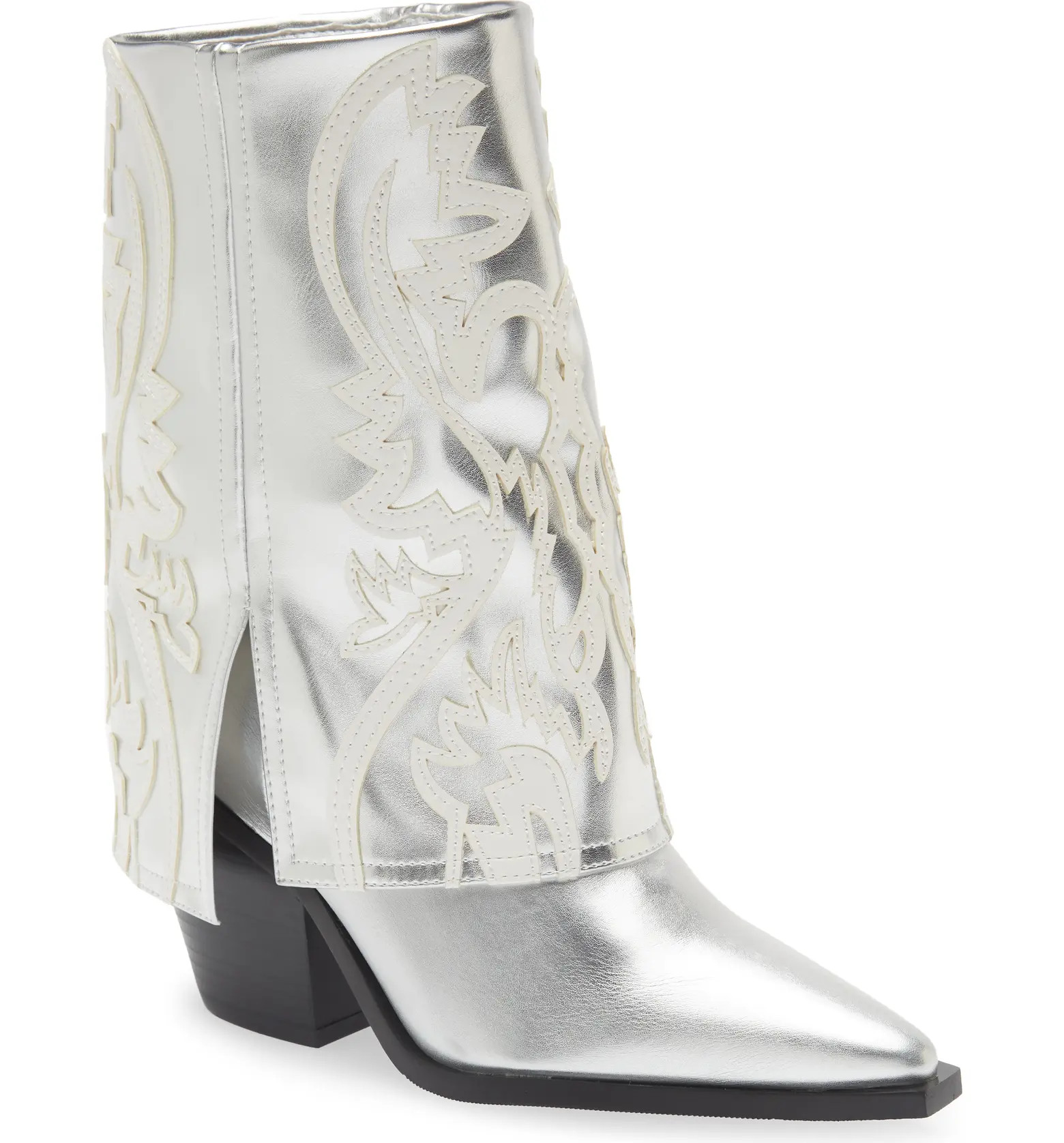 AZALEA WANG Esperanza Metallic Western Boot | Nordstrom | Nordstrom