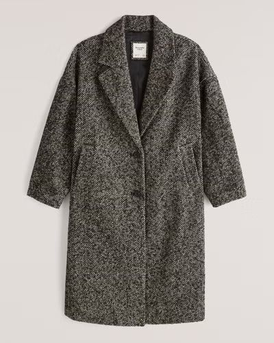 Slouchy Textured Dad Coat | Abercrombie & Fitch (US)
