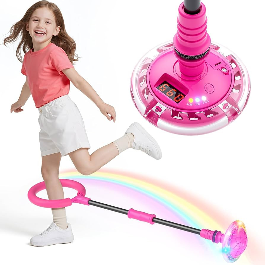 HopeRock Skip Ball Toy for Girls Ages 6-10,Girl Birthday Gifts,3 Fun Modes,Flashing Light-Up Whee... | Amazon (US)