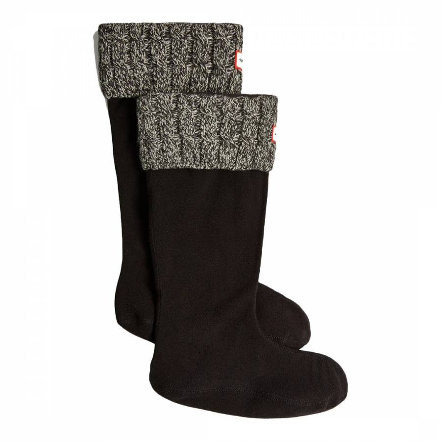 Black Tall Orginal Roped Boot Socks | BrandAlley