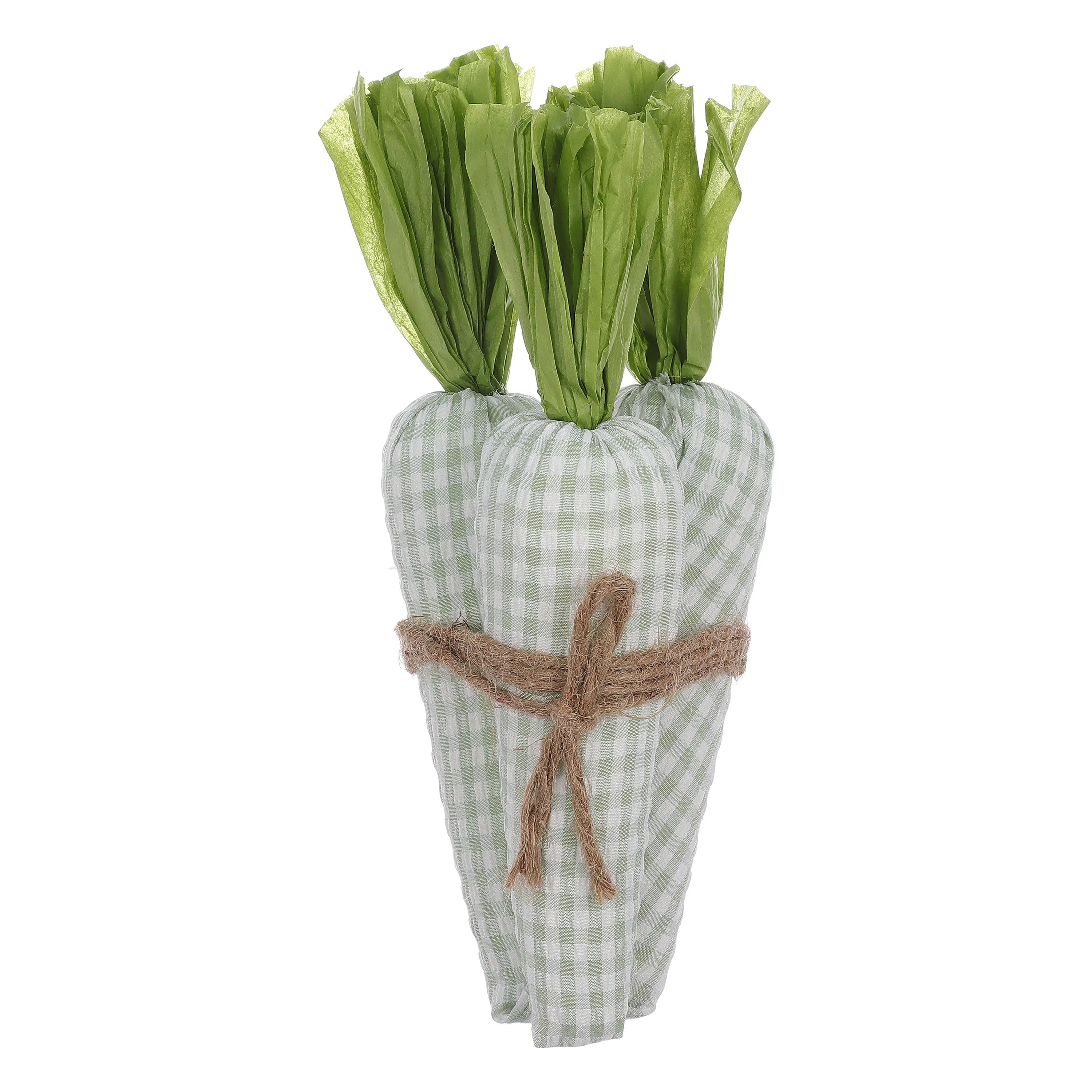 Way To Celebrate Easter Checked Fabric Carrots | Walmart (US)