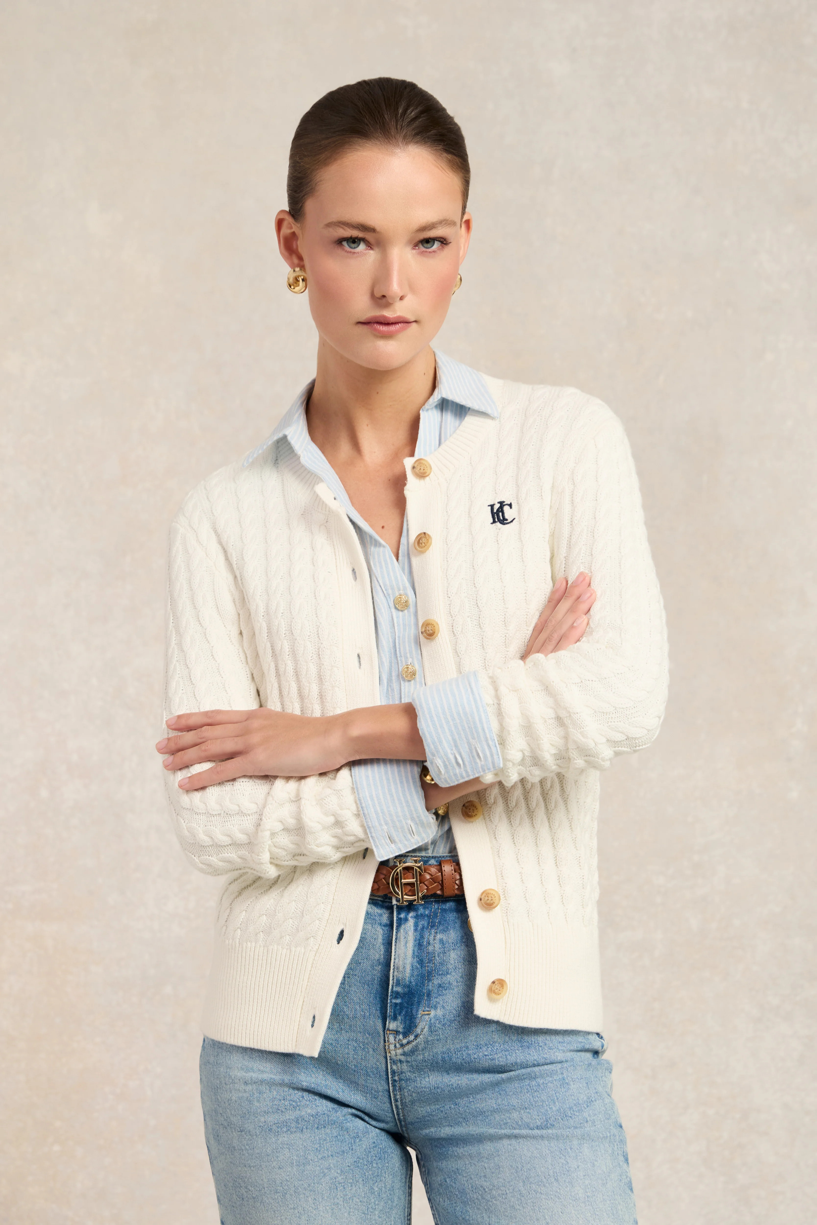 Cotswold Cardigan (Natural) | Holland Cooper