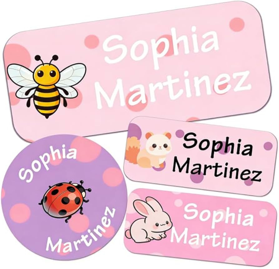 Name Labels - Personalized Cartoon Name Stickers for Daycare, School Supplies & More (160 Labels)... | Amazon (CA)