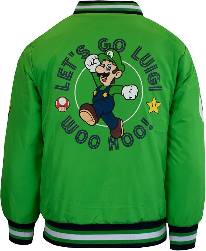 Nintendo Super Mario Bomber Jacket, Mario and Luigi Bomber Jacket | Amazon (US)