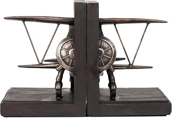 Roman Airplane Decorative Bookends 7.75 Inch Book End | Amazon (US)