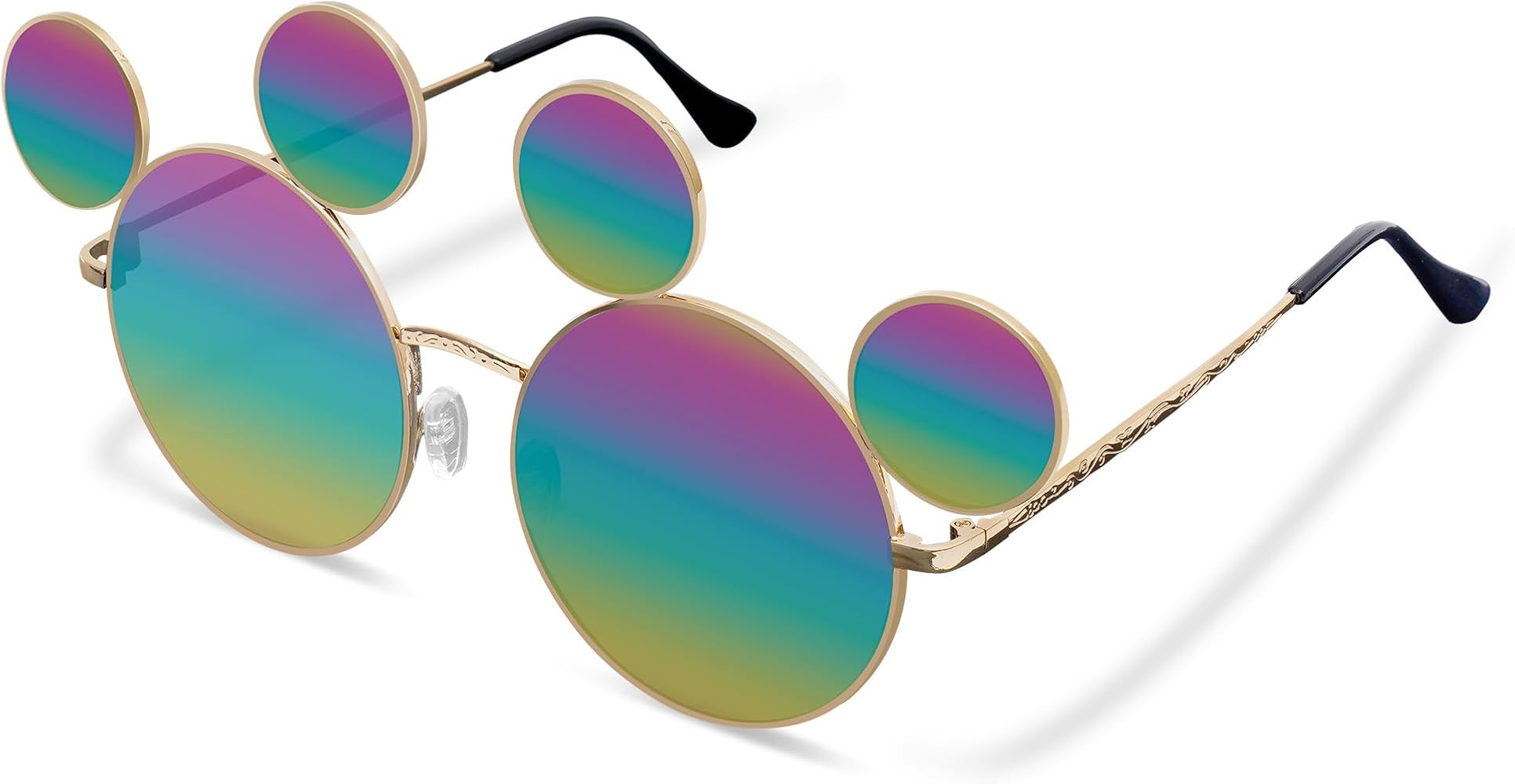 Mouse Ear Sunglasses for Women Men,Black Cartoon Sunglasses with Case,Theme Park Accessories,UV P... | Amazon (US)
