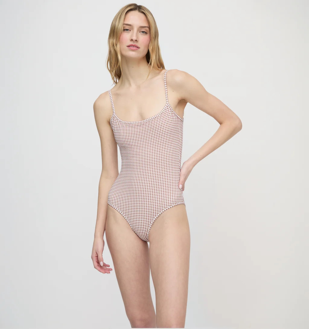 The Emerson One Piece - Cognac Gingham | Hill House Home US