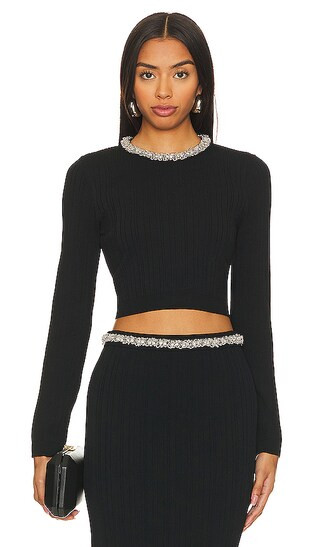 Chunky Bead Faith Knit Top in Black | Revolve Clothing (Global)