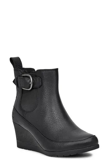 Arleta Genuine Shearling Lined Wedge Bootie | Nordstrom Rack