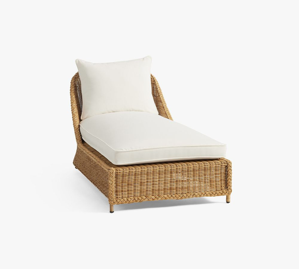 Westport Wicker Single Outdoor Chaise | Pottery Barn (US)