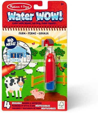 Melissa & Doug Water Wow! Mess Free Coloring Book, Reusable Water-Reveal Activity Pad, On The Far... | Amazon (US)