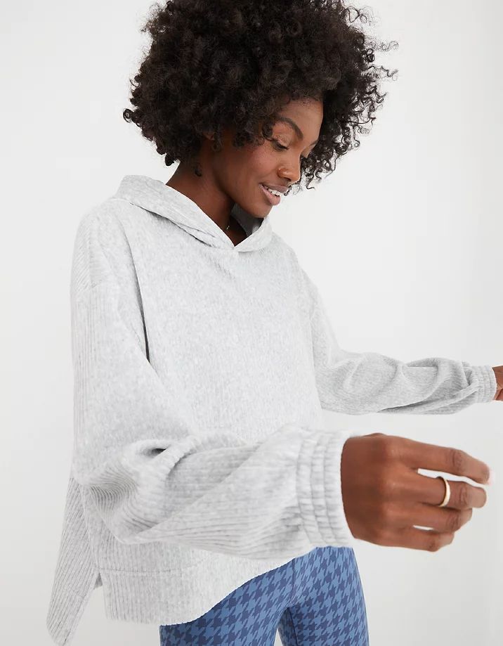 Aerie Groove-On Velour Hoodie | American Eagle Outfitters (US & CA)