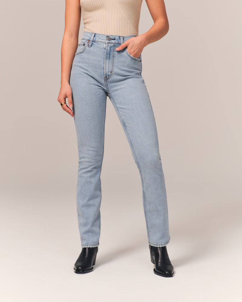 Women's Ultra High Rise 90s Slim Straight Jean | Women's | Abercrombie.com | Abercrombie & Fitch (US)