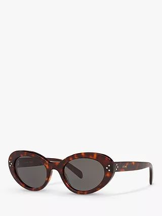 Celine CL40193I Women's Cat's Eye Sunglasses, Black Tortoise/Grey | John Lewis (UK)