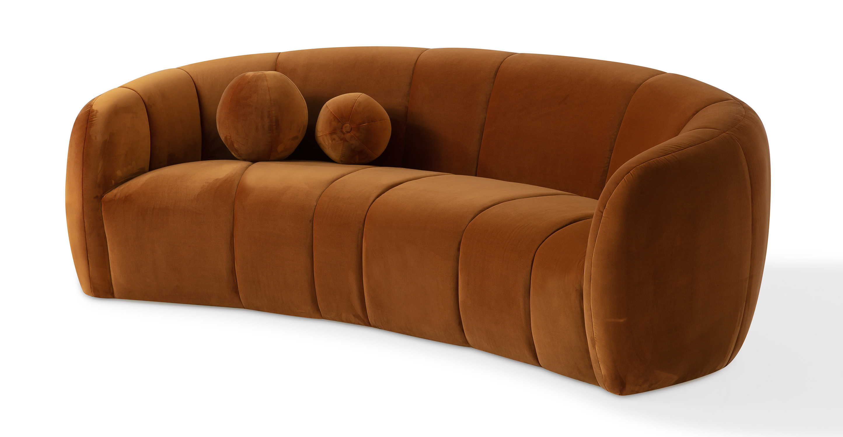 Alexis 89" Fabric Sofa, Ember Velvet | Kardiel