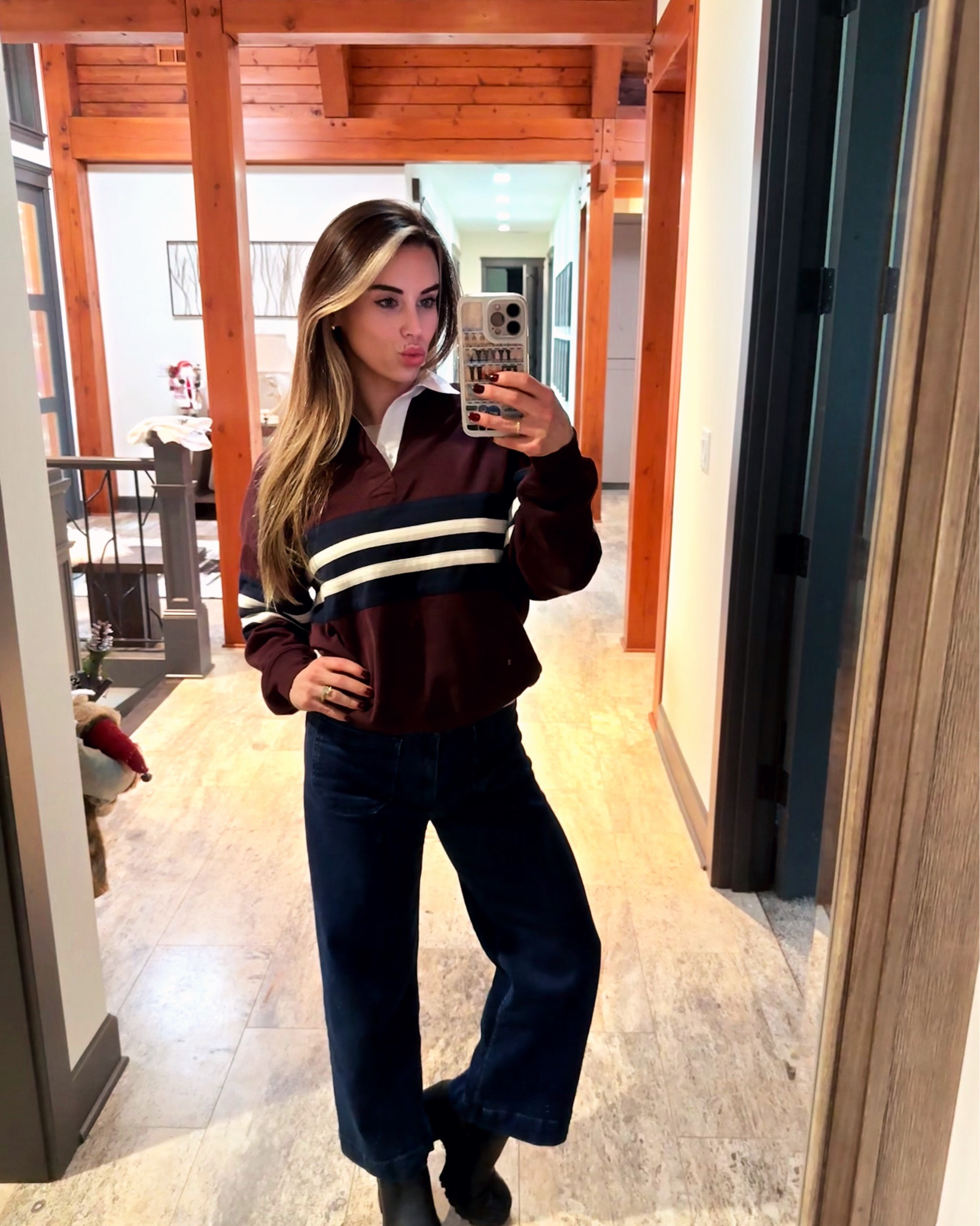 Cutest, prettiest polo paired with the coziest pants and boots made for walking… and puddle-jumping. 

#LTKmomlife #LTKdayinmylife #LTKootd