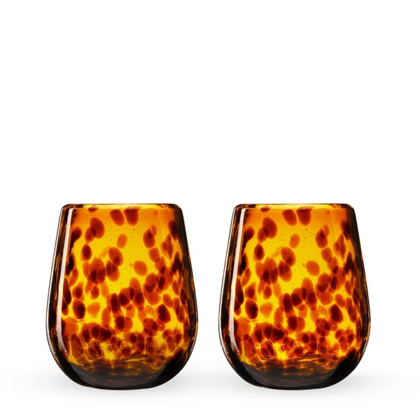 Segunda Vida Tortuga Stemless Wine Glasses | Wayfair North America