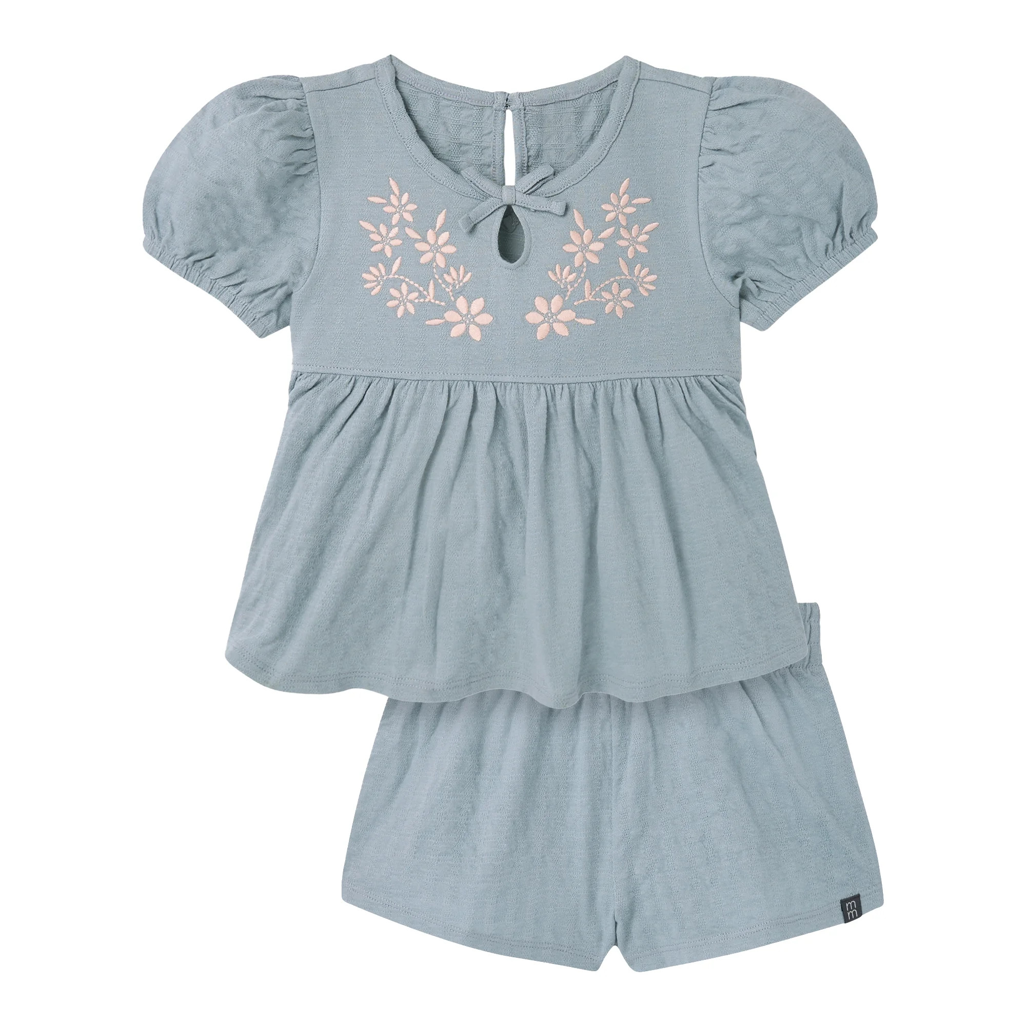 Modern Moments by Gerber Toddler Girl Puff Sleeve Outfit Set, 2-Piece, Sizes 12 Months - 5T | Walmart (US)
