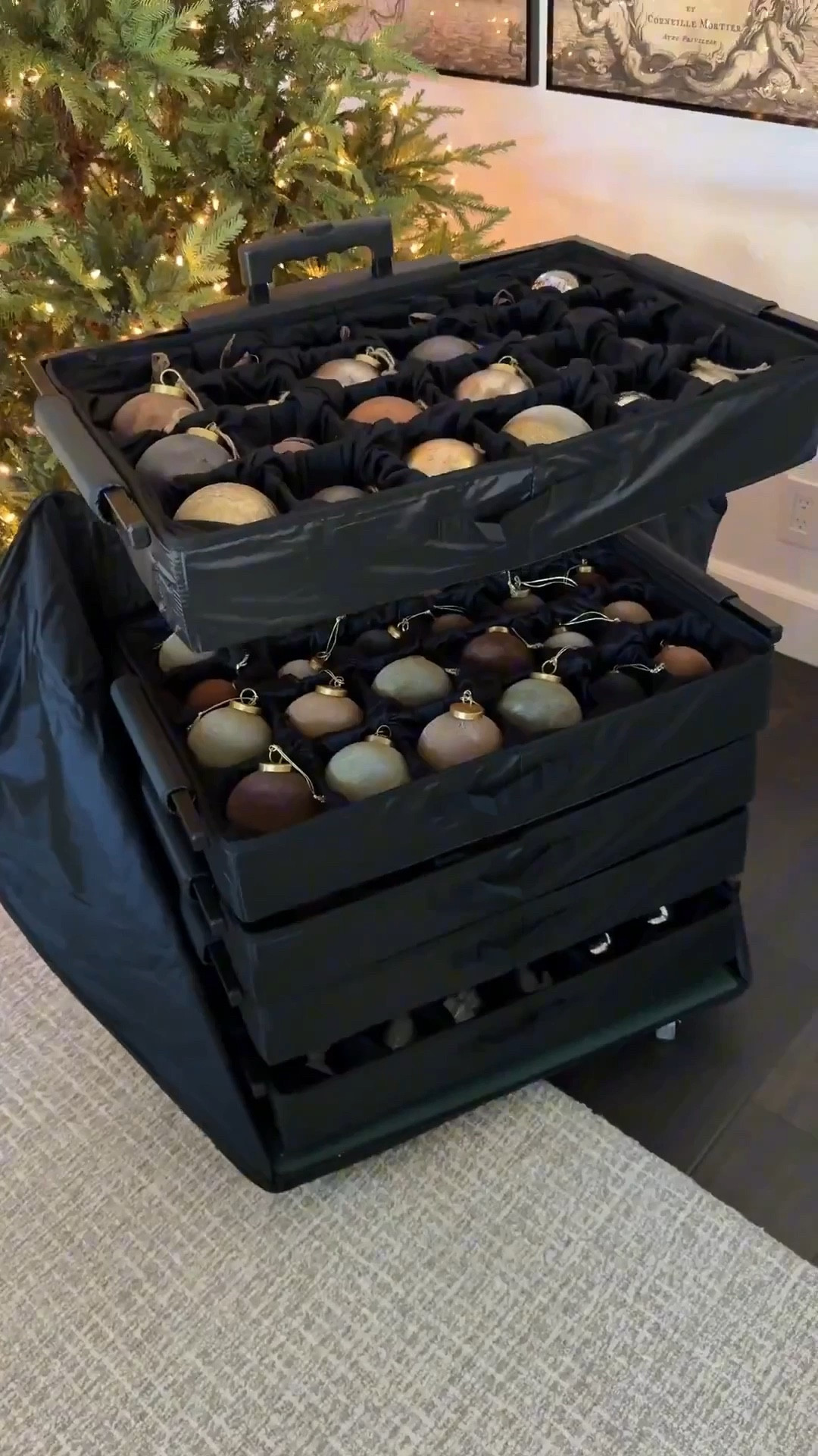 In stock and the lowest price I’ve seen! This viral ornament storage box makes decorating and undercoating your tree easier. Save time from having to unwrap each individual ornament and rewrap at the end. The handle telescopes to a height much easy for your back and the shelves can be easily moved from one spot to another or taken into a different room. You can adjust the space thin each shelf for different size ornaments.
Zips up and wheels away for easy storage 
Spanx sz med in top and small in leggings 



#LTKHoliday #LTKHome #LTKGiftGuide