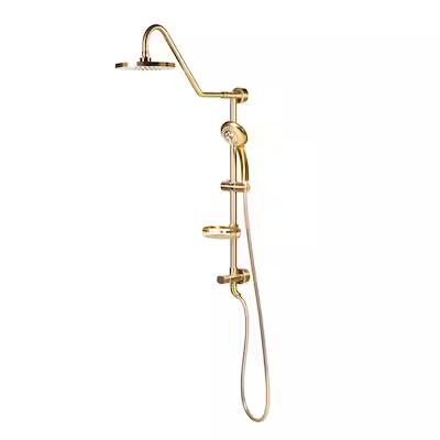 PULSE  Brushed Gold Shower Bar System with 2-way Diverter | Lowe's