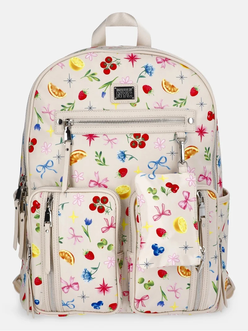 MNYC Women's Double Pocket Dome Backpack Khaki Picnic | Walmart (US)