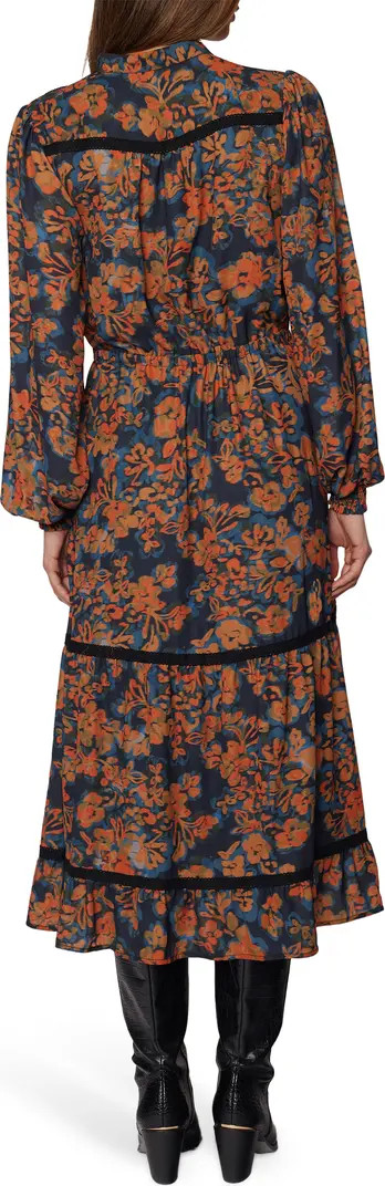 Embers Bloom Long Sleeve Tiered Dress | Nordstrom