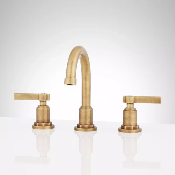 Greyfield 1.2 GPM Widespread Bathroom Faucet with Metal Lever Handles and Pop-Up Drain Assembly | Wayfair North America