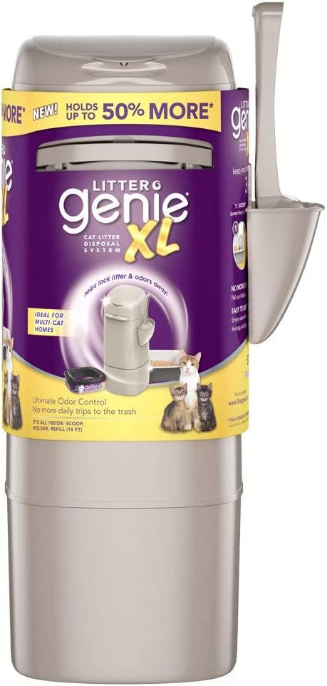 Litter Genie XL Pail, Ultimate Cat Litter Disposal System, Locks Away odors, Includes One Refill,... | Amazon (US)
