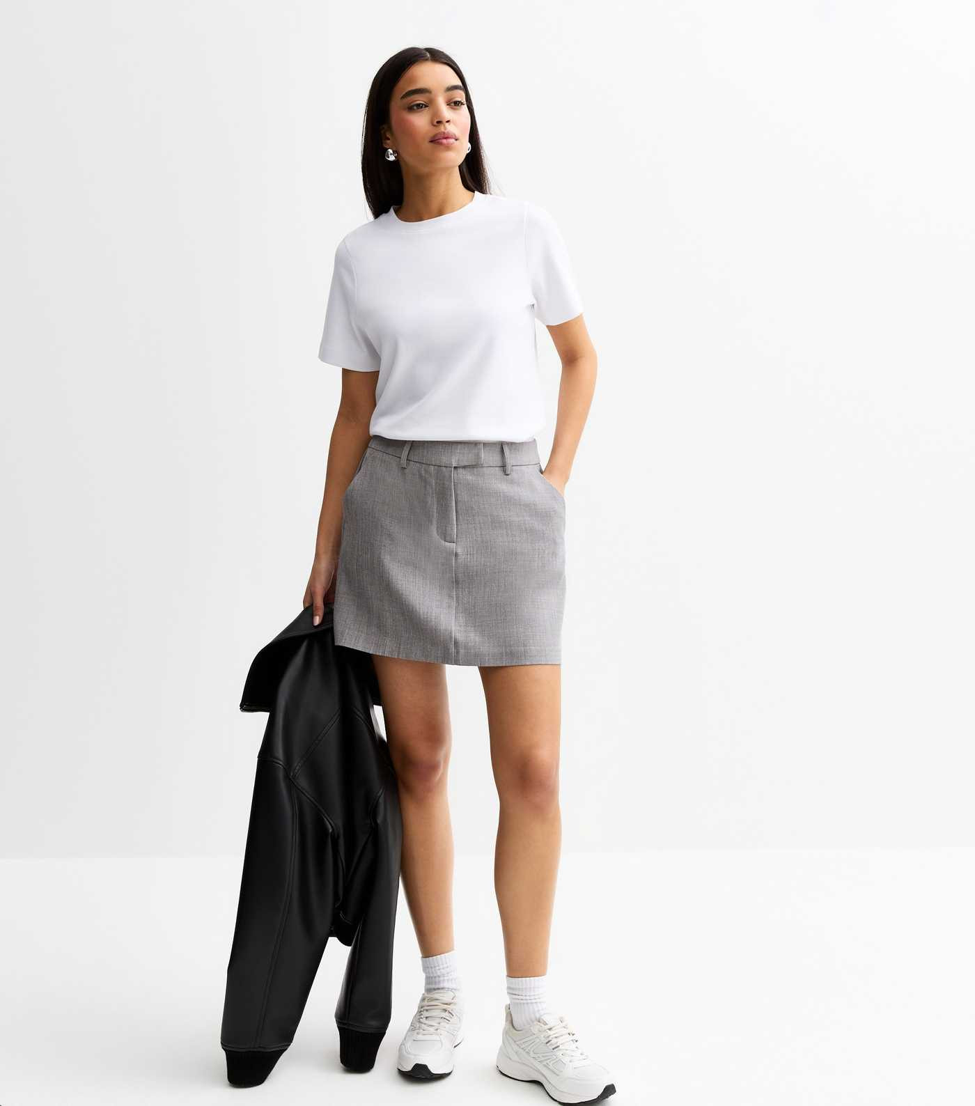 Grey High Waisted A-Line Mini Skirt
						
						Add to Saved Items
						Remove from Saved Items | New Look (UK)