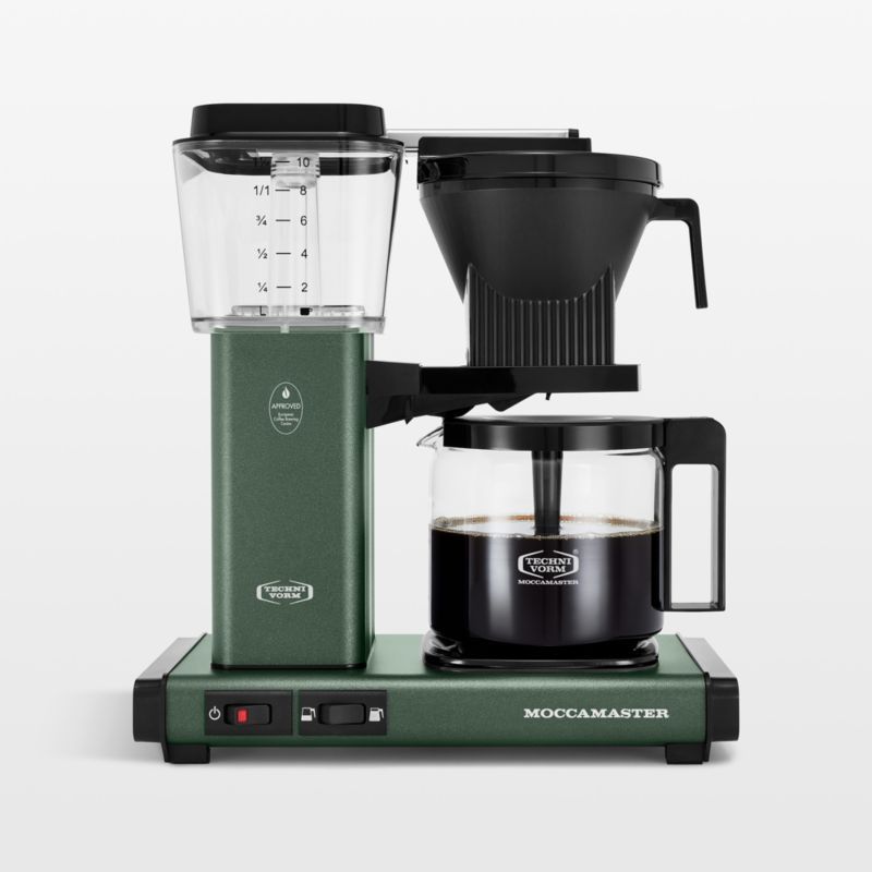 Moccamaster KBGV Glass Brewer 10-Cup Juniper Coffee Maker + Reviews | Crate & Barrel | Crate & Barrel