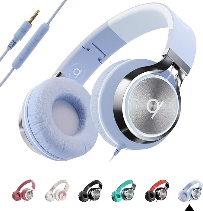 ARTIX CL750 On-Ear Headphones Wired with Mic and Volume Control — Noise Isolating Corded Over E... | Amazon (US)