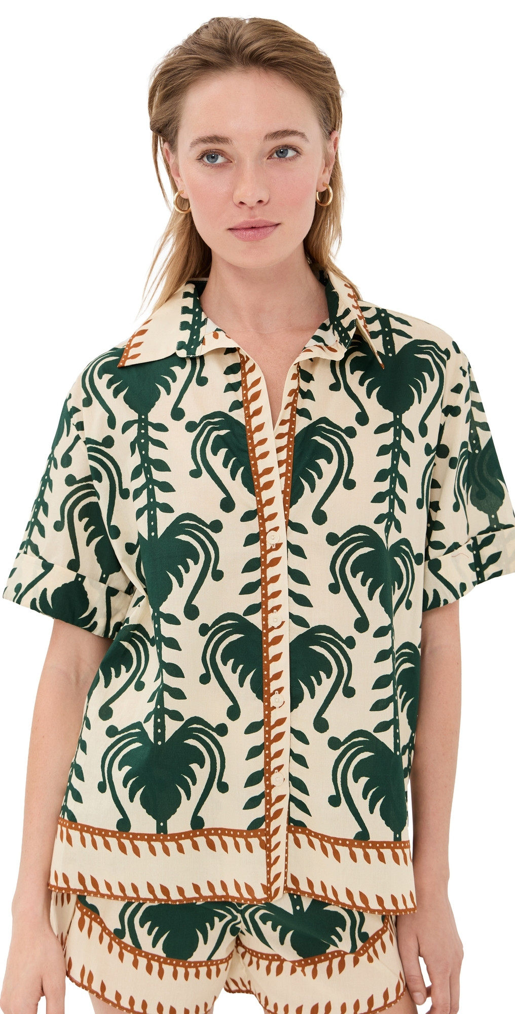 Johanna Ortiz Salty Promises Shirt Ecru/Green 12 | Shopbop